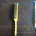 4 pedaço de plástico amarelo alça de arame de aço Set escova (YY-520)